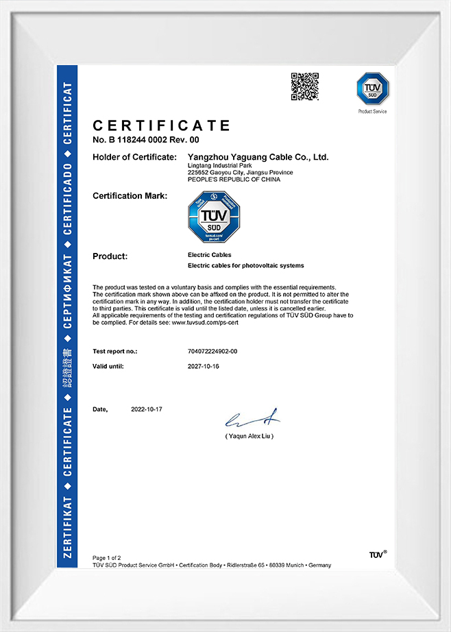 TUV Fotovoltaik Sertifikası